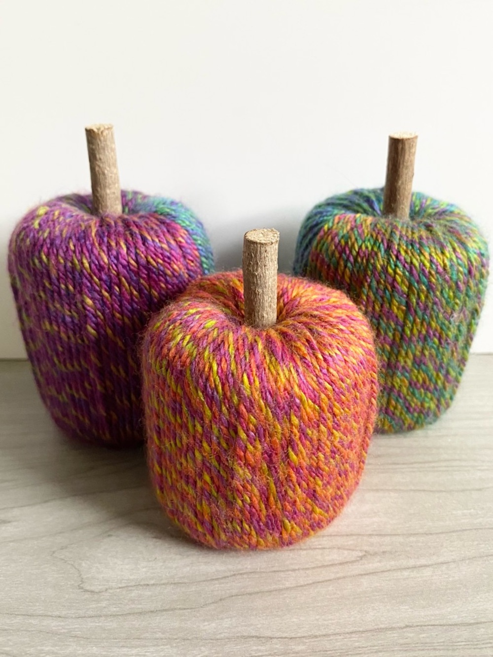 Colorful Pumpkin Handmade Fall Decor Set of 3
